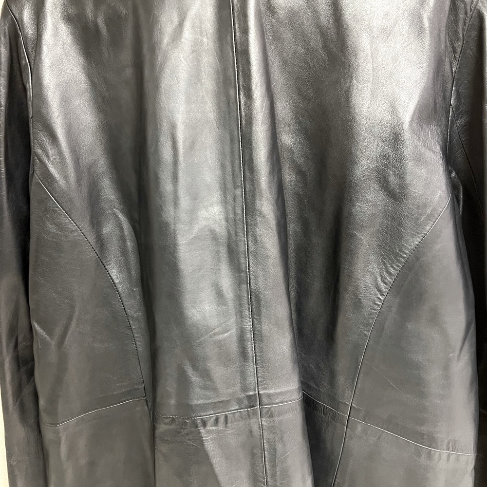 Embossed leather jacket